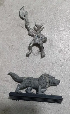 Warhammer Hobgoblin Wolf Rider Big Boss Command Chaos Dwarf Metal Rare OOP - Image 1 of 4