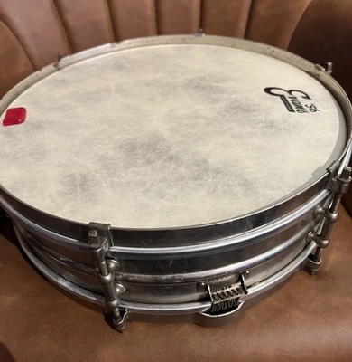 VINTAGE DUPLEX MFG SNARE DRUM 1920'S NICKEL BRASS 14 x 4 - Image 1 of 4