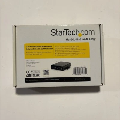 StarTech 2 Port  Professional USB to Serial Adapter Hub with COM Retention - Image 1 of 4