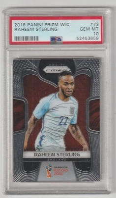 2018 Panini Prizm World Cup #73 Raheem Sterling PSA 10 - Image 1 of 2