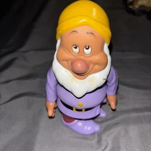 Disney Schneewittchen sieben 7 Zwerge Actionfigur Gummi bewegliche Figur Happy - Bild 1 von 2