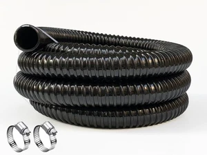 Manguera de descarga de bomba de sumidero de estanque de 1 1/2 pulgada manguera de agua corrugada negra PVC fuerte - Imagen 1 de 6