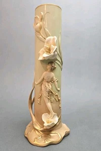 Antique Karl Ens Volkstedt Figural Art Nouveau 13" Vase "Rare Marking" 1900-1919 - Picture 1 of 11