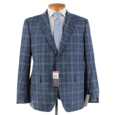 Abrigo deportivo Cardinal of Canada nuevo con etiquetas mezcla de lana talla 42S EE. UU. en azul con cuadros coralinos Foto 1 de 4