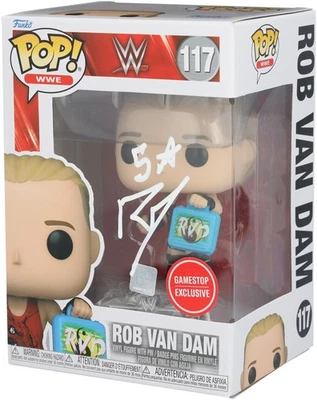 Rob Van Dam WWE Autographed GameStop Exclusive #117 Funko Pop! Figurine - Image 1 of 2