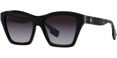 Burberry Arden Women's Black Geometric Cat-Eye Sunglasses BE4391 30018G 54 Italy - Image 1 of 4
