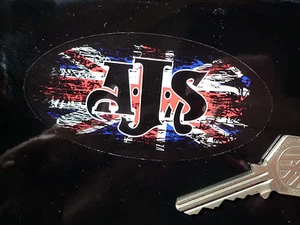 AJS UK GRAFFITI STYLE OVAL 100mm Retro classic motorcycle or helmet STICKER - Picture 1 of 1