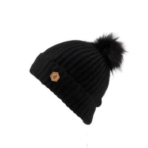 VOLCOM WOMENS V.CO LYRA BEANIE BLACK OSFM NWT - Picture 1 of 2