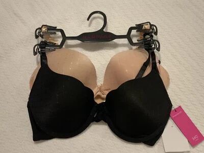 Новый с Ярлыками RAMPAGE на косточках PUSH-UP футболка бюстгальтер 2pk размер 34C черный и бежевый - Изображение 1 из 4