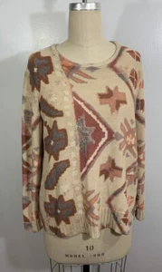 Cold water Creek Sweater Aztec Southwestern Large Petite  - Picture 1 of 10