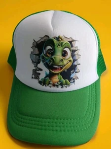 Green Dinosaur Theme Baseball Cap Brand New * - Picture 1 of 2