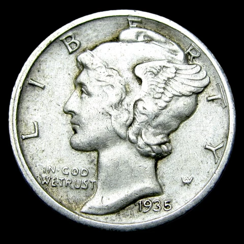 1935-D Mercury Dime Silver ---- Stunning Details Coin ---- #VV626 Cover