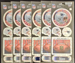 Lot of 6 New England Patriots Prismatic Sticker Sheets By Wincraft. 11"×4" Sheet - Picture 1 of 2