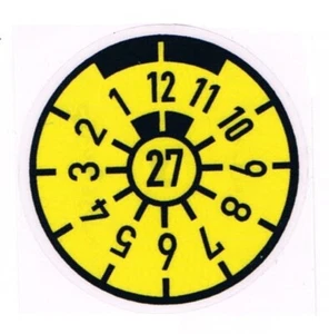 NAKLEJKA KOLEKCJONERSKA - 2027 NIEMIECKA USZCZELKA TABLICY REJESTRACYJNEJ INSPEKCYJNEJ - 1 SZT - Zdjęcie 1 z 1