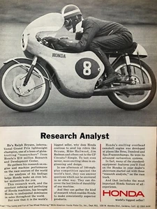Vintage 1966 Honda motorcycle original ad - Foto 1 di 2