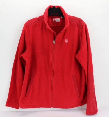 Chic Chaqueta de Vellón Rojo Filete Cremallera Frontal Estilo Equipo Oobe LG EN MUY BUENA CONDICIÓN Foto 1 de 4