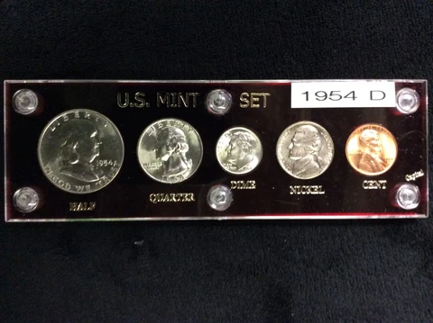 SUPER SALE*1954 D  Mint Set - in Capital Plastics Holder,  BU COINS *SUPER SALE* Cover