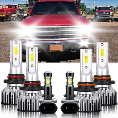 For Chevrolet K3500 1999-2000 6Pcs LED Headlight+Fog Lights Bulbs Kit White - Image 1 of 4