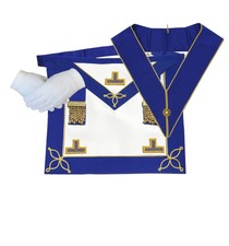 Massonico Craft Provinciale Bassa Uniforme Vero Leather Apron, Collare E Guanti