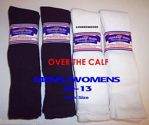 6 Pairs Physicians Choice OVER THE CALF / KNEE Cushioned Diabetic Socks USA Made - Picture 1 of 16