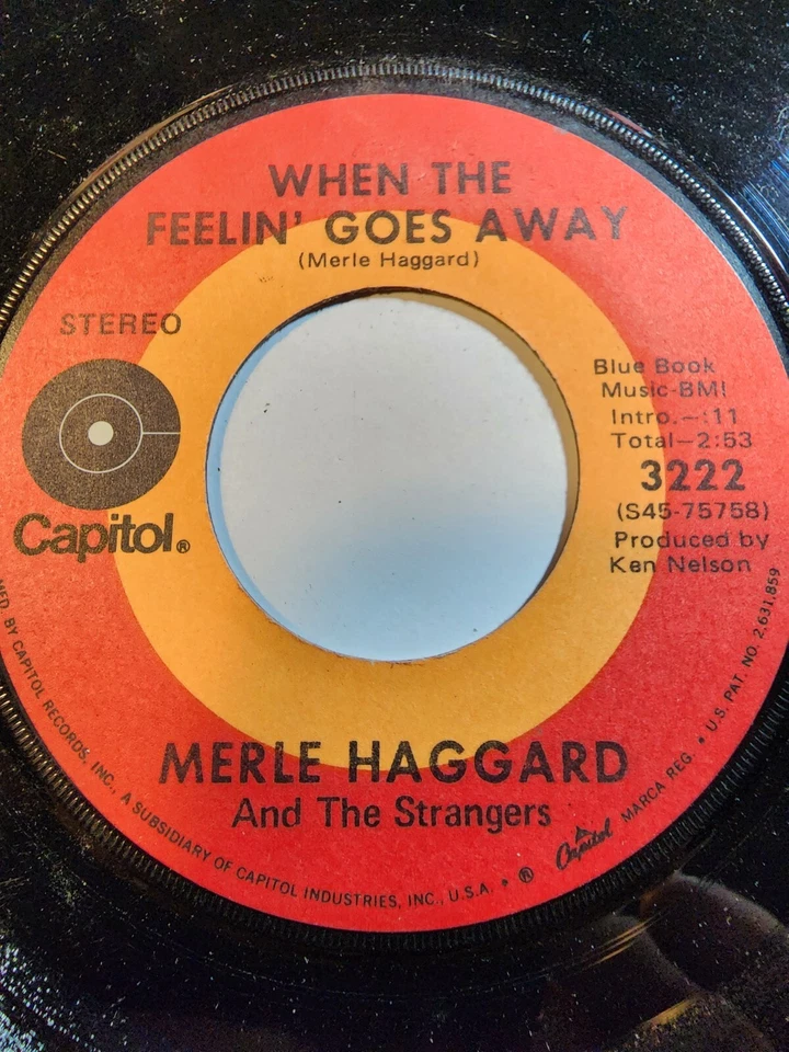 Merle Haggard - When the Feelin Goes Away - Capitol VG+ F220 - Image 1 of 1