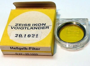 Voigtlander ZEISS IKON S 27 2X G Yellow FILTER 27mm light yellow 20.1000 - Picture 1 of 12