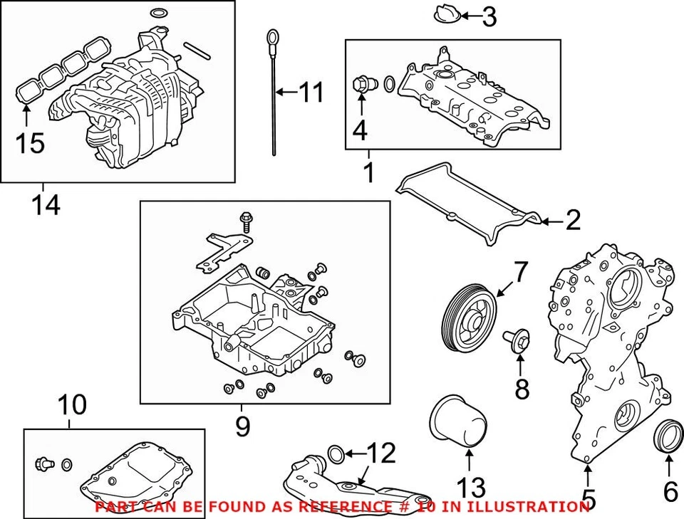 Cacerola de aceite de motor genuina OEM para Nissan Altima Platinum SR 2.5L4 S SV SL 19-22 Foto 1 de 1