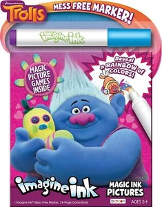 NEW 24pg Dreamworks Trolls Imagine Ink Magic Pictures Activity Book, Mess Free - Picture 1 of 1