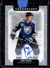 2018-19 Upper Deck Chronology Cory Cross Franchise History Auto #FH-TA-CC