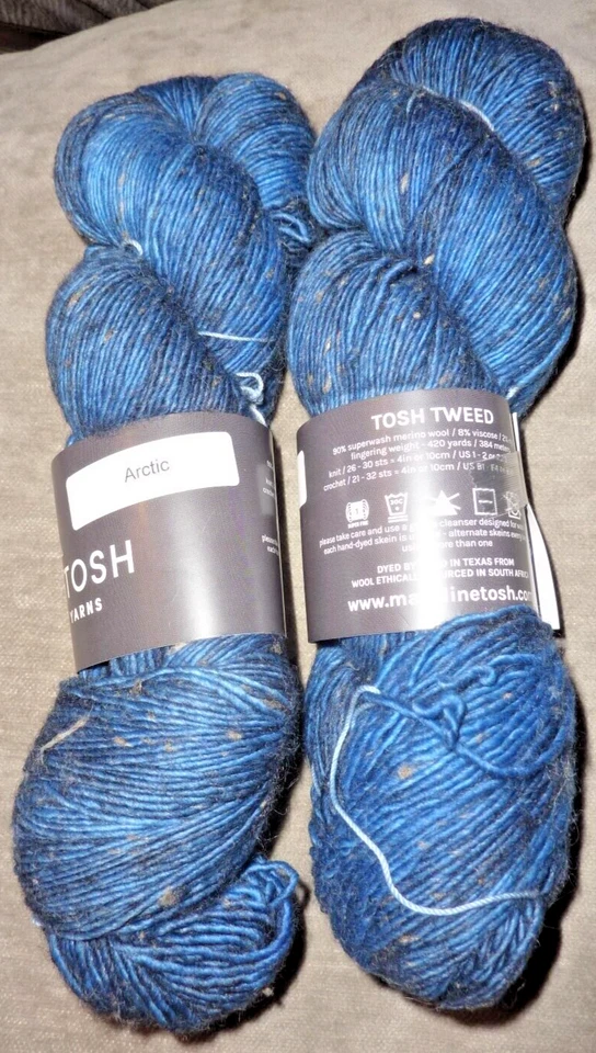 2 SKEINS OF MADELINETOSH TOSH TWEED- ARTIC- NEW - Image 1 of 1