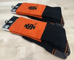 Strideline NCAA Idaho State Tiger Full Knit 3 Socks Two Pair New with Tags - Picture 1 of 5