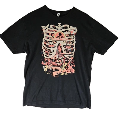 Camiseta de manga corta con gráfico negro de Rick and Morty Anatomy Park Talla 2XL Skeleton Foto 1 de 4