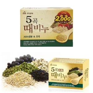 90g X 5 pack) Five Grain Soap Face Wash Bath Scrub Soap MUGUNGHWA KOREA BRAND - Picture 1 of 7