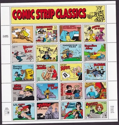 Scott #3000 Comic Strip Classics Sheet of 20 Stamps - MNH - Image 1 of 2