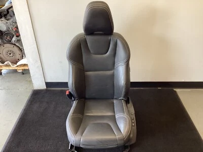 11-18 Volvo S60 V60 3301 Drivers Black Leather Front Seat - Image 1 of 4