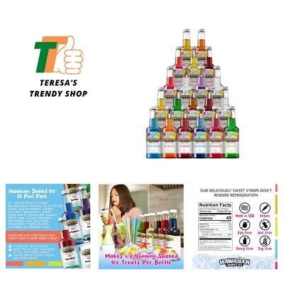 Variedade de xarope, garrafas de 20 a 16 onças dos sabores, incluindo cereja, cinza... - Imagem 1 de 4