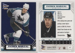 2003-04 Pacific Prism Blue /325 Patrick Marleau #87