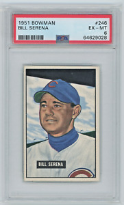 1951 Bowman #246 Bill Serena Chicago Cubs PSA 6 EX-MINT Ball Card PSA #64629028