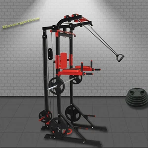 Power Tower - Power Rack - Lat Pulldown / Row Pulley / Chin Up Station / Dips - Picture 1 of 8