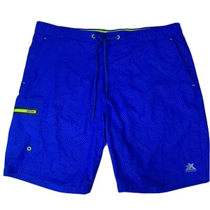 ZeroXposur Board Shorts Mens Size Large Color Blue Draw String Zip Pocket S5 - Picture 1 of 8