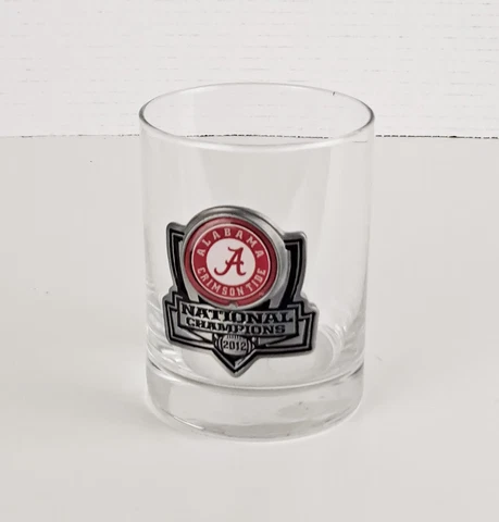 Alabama Crimson Tide 2012 National Championship 14oz Double old Fashion Glass Cover