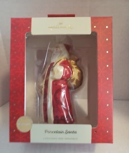 Hallmark Weihnachtsmann Christbaumschmuck Premium Porzellan Neu im Karton - Bild 1 von 1