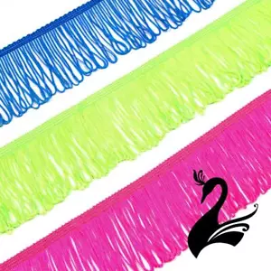 Braid Trim - Stretch Sash Tassels Looped Chainette Fringe Style 8874 - 8cm / ... - Picture 1 of 11