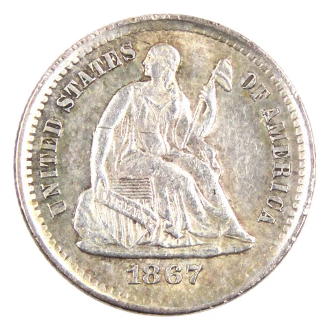 1867 S Seated Liberty Half Dime Borderline Uncirculated SKU:CPC2451 Cover