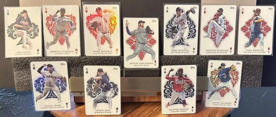 Lote de 11 cartas 2023 Topps All Aces VERLANDER MUSTINA BUEHRLE GRIS WEBB FRITO ZACK Foto 1 de 4