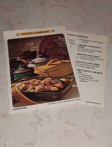 The Betty Crocker Recipe Card Library REPLACEMENT CARDS BUDGET CASSEROLES 1971 - Picture 1 of 13