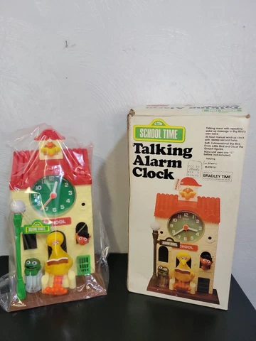 NEW Vintage Bradley Sesame Street Big Bird Talking Alarm Clock Cover