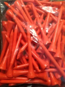 50 Ct Professional Tee 3 1/4” Wood Tees ORANGE - Picture 1 of 2
