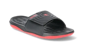 AND1 Herren sportlich verstellbar Swirl Slide Sandalen schwarz mehrere Größen  - Bild 1 von 16