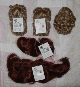 Lou Davis 5 DOLL WIGS LOT Sizes 8/9 to 14/15 & Two Colors (FULL CAPS) NWT - Picture 1 of 1